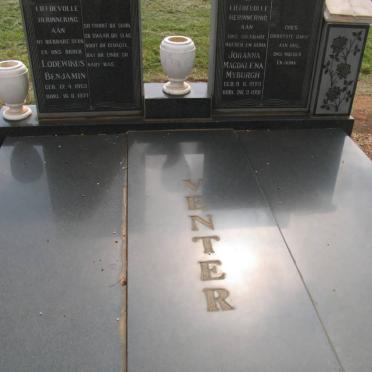 VENTER Lodewikus Benjamin 1953-1977 :: VENTER Johanna Magdalena Myburgh 1923-1991
