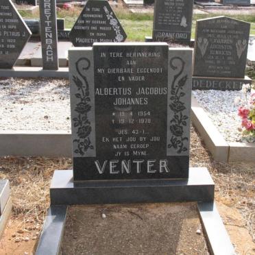 VENTER Albertus Jacobus Johannes 1954-1978