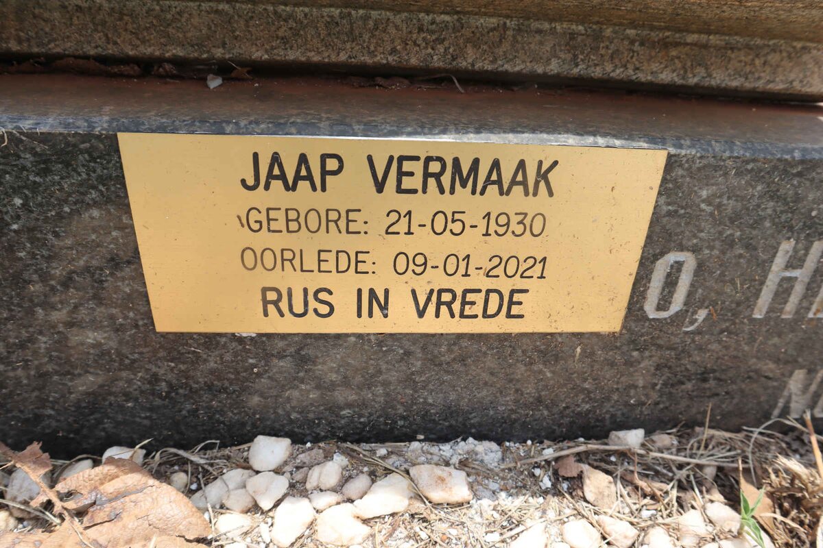 VERMAAK Jaap 1930-2021