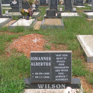 WILSON Johannes Albertus 1920-1986