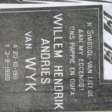 WYK Willem Hendrik Andries, van 1911-1980