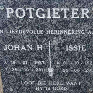 POTGIETER Johan H. 1927-2011 & Issie 1929-2015