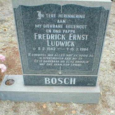 BOSCH Frederick Ernest Ludwick 1942-1984