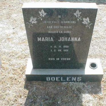 BOELENS Maria Johanna 1909 - 1991