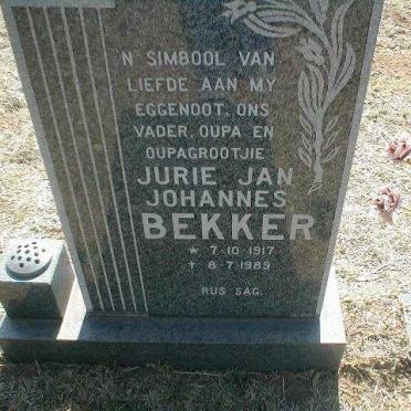BEKKER Jurie Jan Johannes 1917-1989