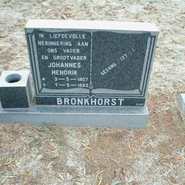 BRONKHORST Johannes Hendrik 1907-1983