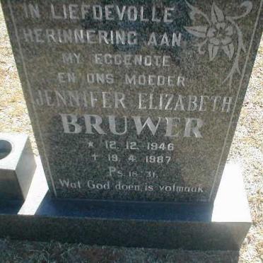 BRUWER Jennifer Elizabeth 1946-1987