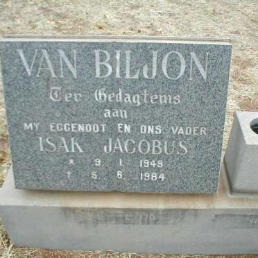 BILJON Isak Jacobus, van 1949-1984