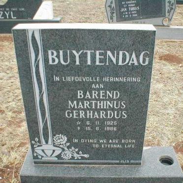 BUYTENDAG Barend Marthinus Gerhardus 1925-1986