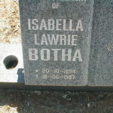 BOTHA Isabella Lawrie  1894-1987