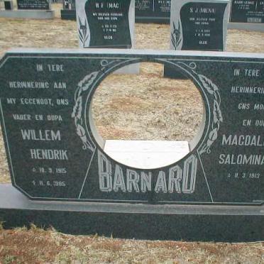 BARNARD Willem Hendrik 1915-1985 &amp; Magdalena Salomina 1913-