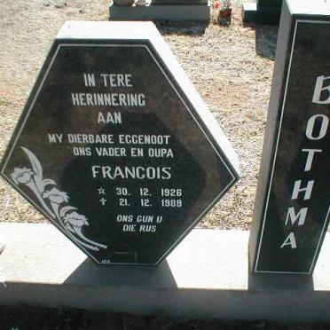 BOTHMA Francois 1926-1989
