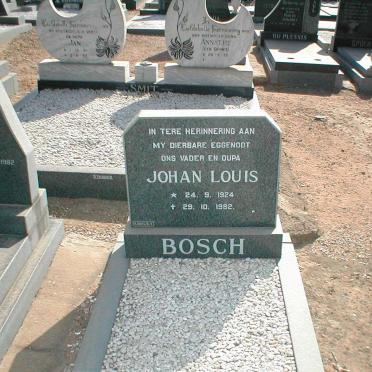 BOSCH Johan Louis 1924-1982