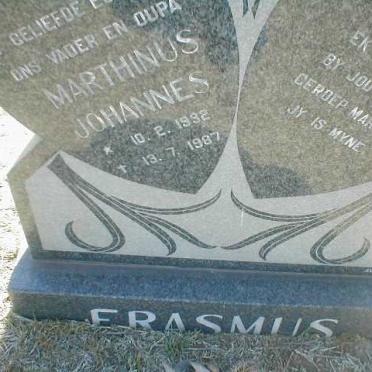 ERASMUS Marthinus Johannes 1932-1987