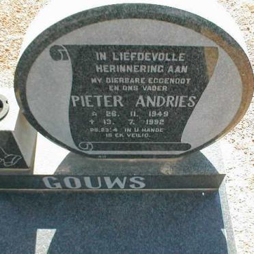 GOUWS Pieter Andries 1949-1992