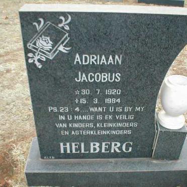 HELBERG Adriaan Jacobus 1920-1984