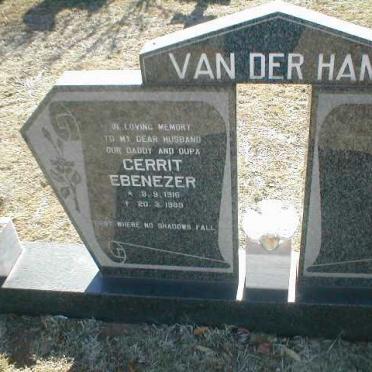 HAM Gerrit Ebenezer, van der 1916-1989