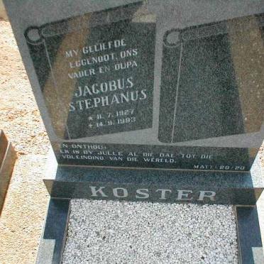 KOSTER Jacobus Stephanus 1927-1993