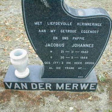 MERWE Jacobus Johannes, van der 1940-1984
