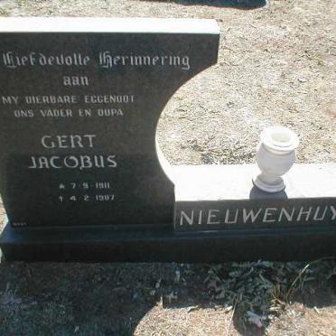 NIEUWENHUYS Gert Jacobus 1911-1987