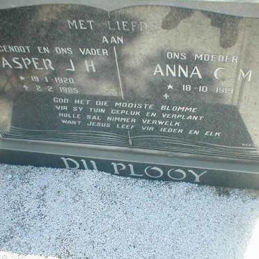 PLOOY Casper J.H., du 1920-1985 &amp; Anna C.M. 1919-