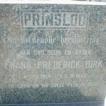 PRINSLOO Frans Frederick Dirk 1954-1965
