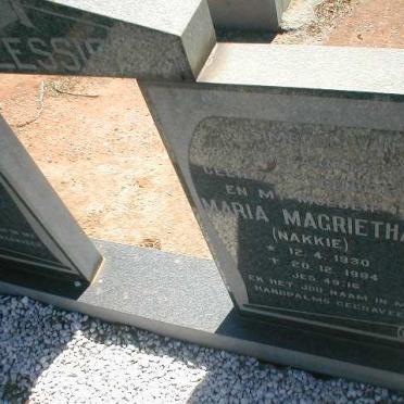 PLESSIS Maria Magrietha, du 1930-1984