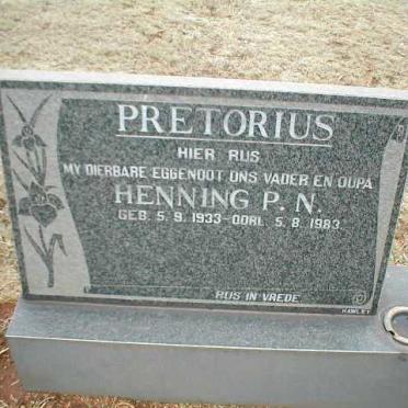 PRETORIUS Henning P.N. 1933-1983