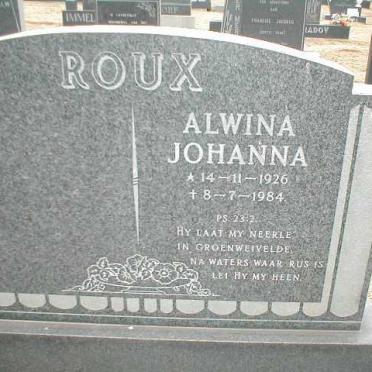 ROUX Alwina Johanna 1926-1984