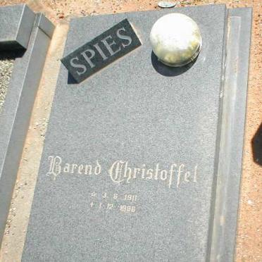 SPIES Barend Christoffel 1911-1986
