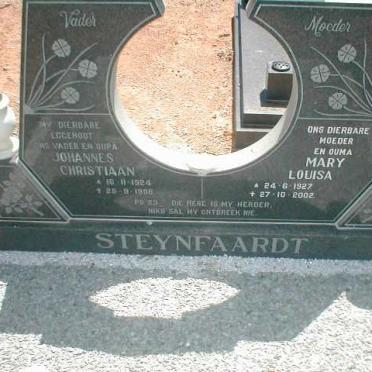 STEYNFAARDT Johannes Christaan 1924-1986 &amp; Mary Louisa 1927-2002