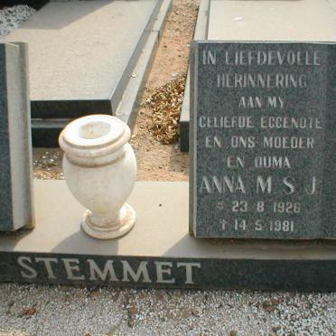 STEMMET Anna M.S.J. 1926-1981
