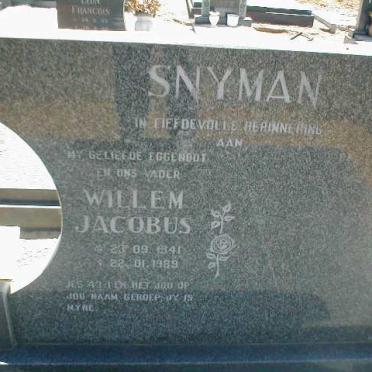 SNYMAN Willem Jacobus 1941-1989