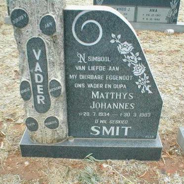 SMIT Matthys Johannes 1934-1983