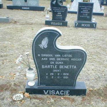 VISAGIE Bartle Benetta 1926-1991