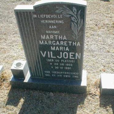 VILJOEN Martha Margaretha Maria nee DU PLESSIS 1903 - 1990