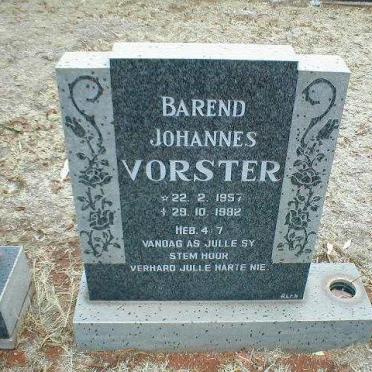 VORSTER Barend Johannes 1957-1982