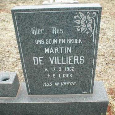 VILLIERS Martin, de 1962-1986