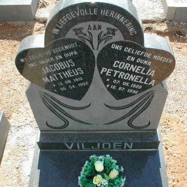 VILJOEN Jacobus Mattheus 1910-1992 &amp; Cornelia Petronella 1920-1996