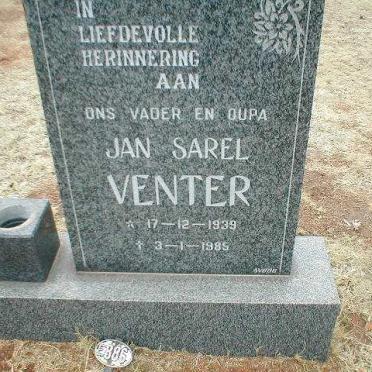 VENTER Jan Sarel 1939-1985