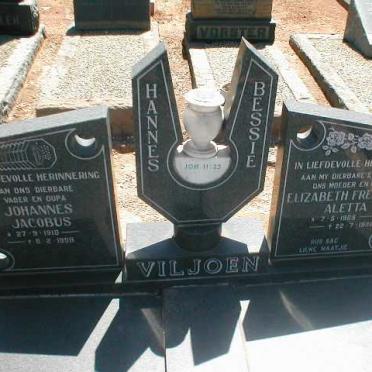 VILJOEN Johannes Jacobus 1918-1998 &amp; Elizabeth Fredrieka Aletta 1925-1986