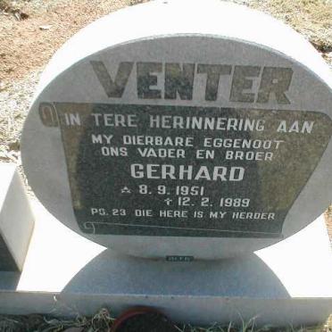 VENTER Gerhard 1951-1989