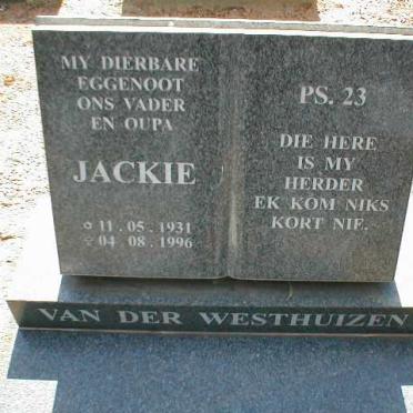 WESTHUIZEN Jackie, van der 1931-1996