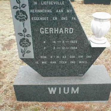 WIUM Gerhard 1929-1984