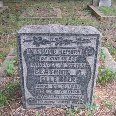 ELLENDER Beatrice M. 1921-1928