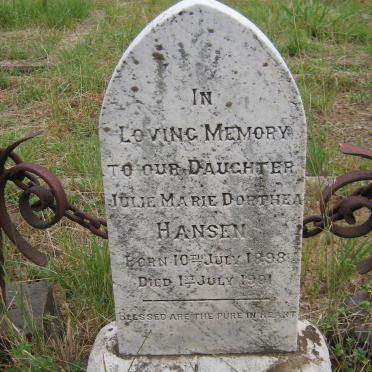 HANSEN Julie Maria Dorthea 1898-1901