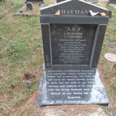 HAYMAN A.B.J. 1928-2000 &amp; Sheilagh Catherine CUNNINGHAM 1932-2013
