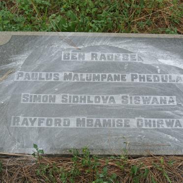 RADEBE Ben :: PHEDULA Paulus Malumpane :: SISWANA Simon Sidhlova :: CHIRWA Rayford Mbamise