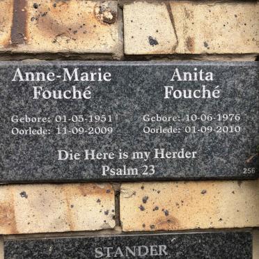FOUCHE Anne-Marie nee VERHOEF 1951-2009 :: FOUCHE Anita 1976-2010