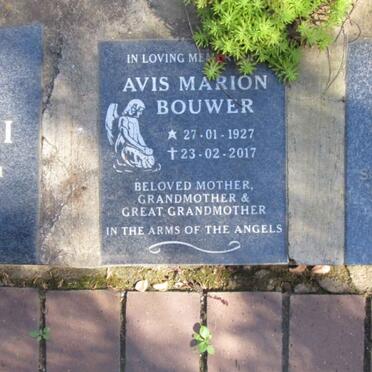 BOUWER Avis Marion 1927-2017
